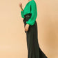 Black Paper Bag Pants with Grommet Detail