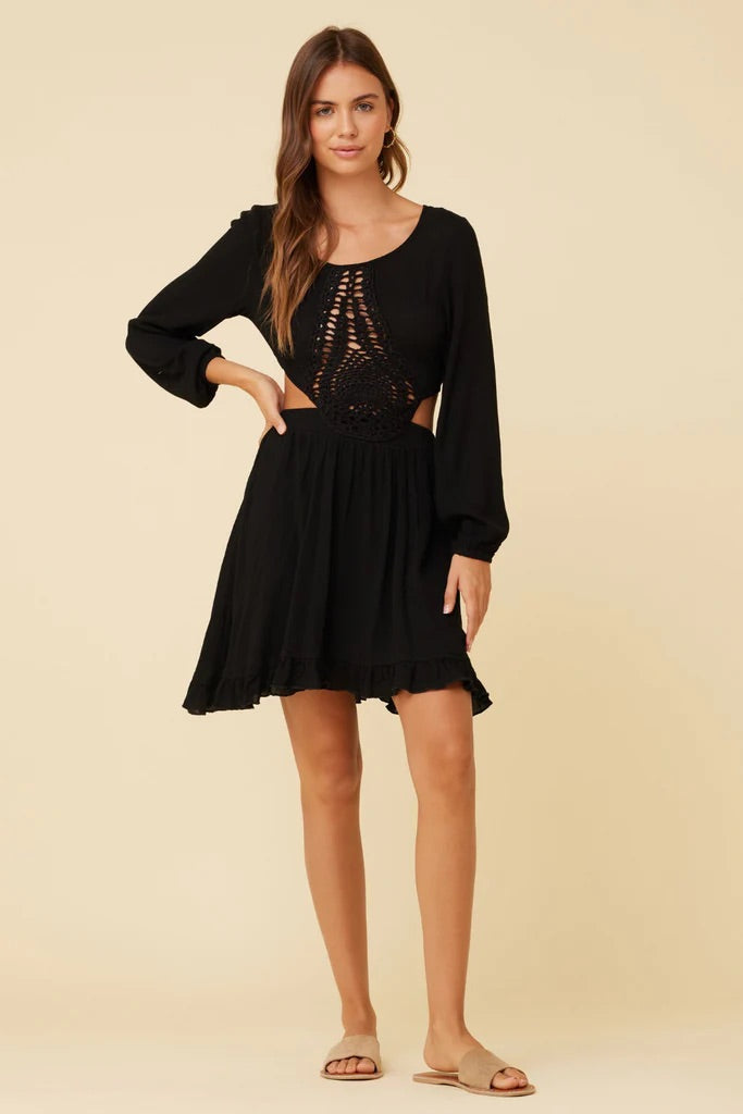 Black Crochet Dress