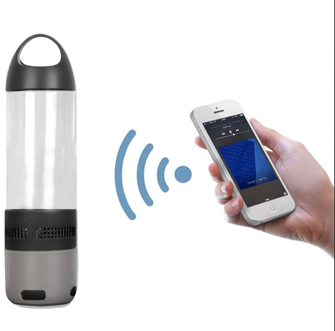 Water Bottle with Bluetooth Speakers and Phone Charger