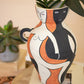 Ceramic Black and Rust Vase