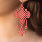 Red Recycled Rubber Earrings