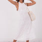 White Open Back Halter Dress