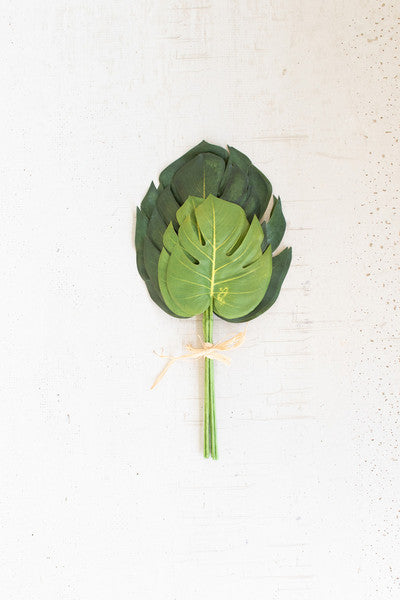 Faux Monstera Leaf Bundle