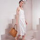 Large Vegan Leather Shoulder Bag - Camel