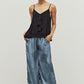 Black Ruffle Camisole