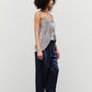 Grey Crushed Velvet Camisole