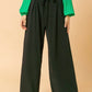 Black Paper Bag Pants with Grommet Detail