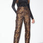 Leopard Jacquard Print Pants