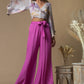 Magenta Pants with Silver Stripe