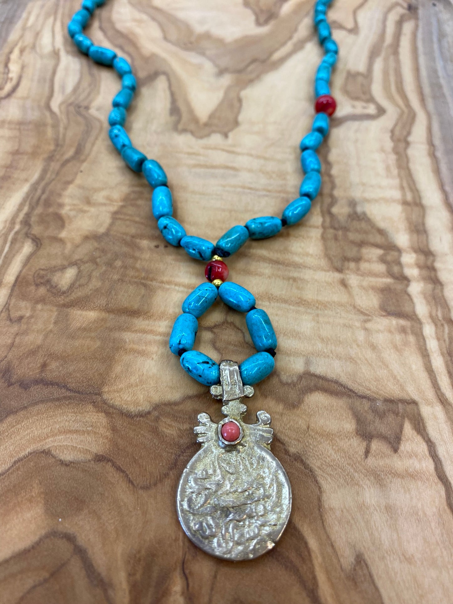 Turquoise Coin Necklace