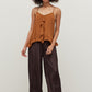 Tan Ruffle Camisole
