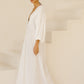 Off White Cotton Shirt Dress