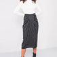 Black Pinstripe Skirt