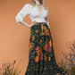 Green Floral Maxi Skirt