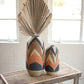 Ceramic Brown & Tan Vase - Small