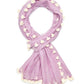 Lilac Scarf with Pom Poms