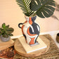 Ceramic Black and Rust Vase
