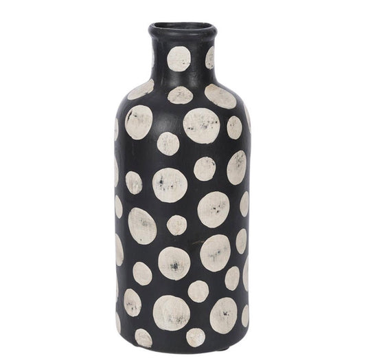 Black & White Terracotta Spotted Vase