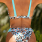 Turquoise Animal Print Bikini