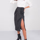 Black Pinstripe Skirt