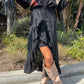 Black Lace Wrap Skirt