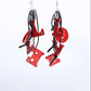 Big Love Leatherette Earrings - Red