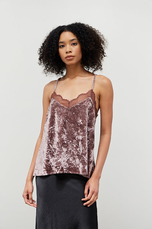 Blush Crushed Velvet Camisole