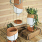 Natural and White Clay Pot - Medium