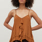 Tan Ruffle Camisole