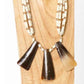 Horn & Bead Necklace on Leather