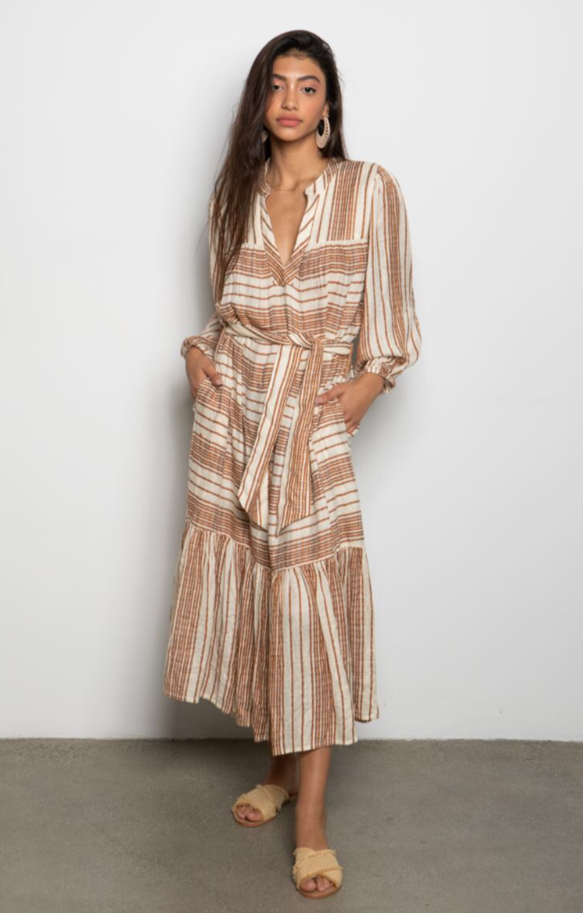 Rust Stripe Dress